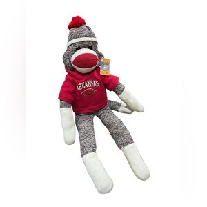 Plushland Arkansas Razorbacks sock monkey